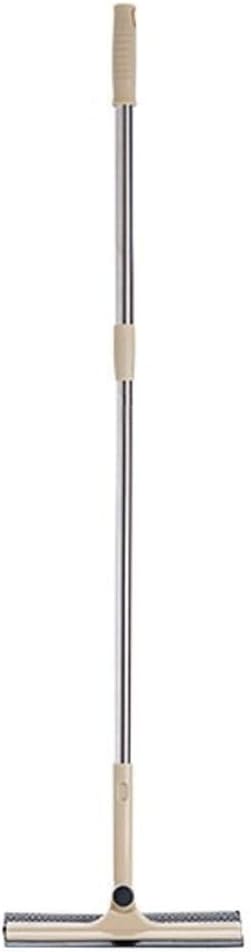 Glass Wiper - Squeegees Double-Sided Rubbing Rod, Rotating Brush Scraping Cleaning Window Tool