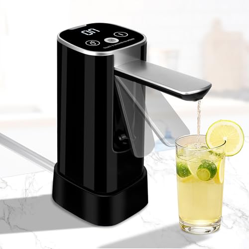 La Mejor Lista de Dispensador de Agua Recargable del mes. 43 KIROGILY Dispensador de Agua Garrafon, Despachador de Agua Garrafon Plegable con 4 Modos y LED, Bomba de Agua Garrafon Doble Uso Mesa Cubo, Potente Motor y Manguera de Silicona,...