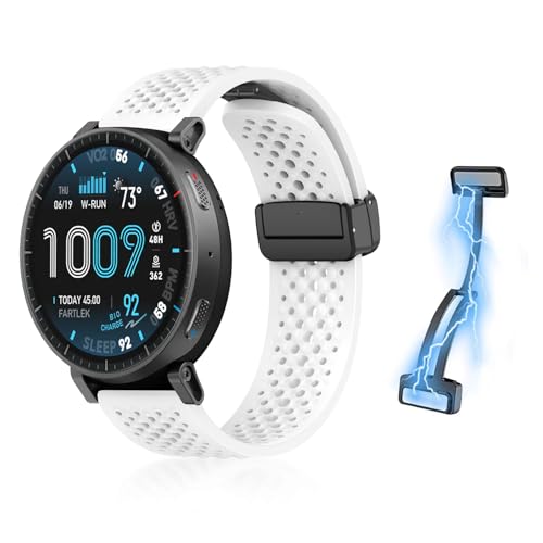 KONXISA �����o���h Amazfit Active Max �Ή� �o���h quick-release �ʋC���̏_�炩���V���R���x���g �܂肽���ݎ��}�O�l�b�g���ߋ� �f�������p �������� �y�� ���K �ϋv�� �h�����h�� �j�����p �X�^�C���b�V���r���v�x