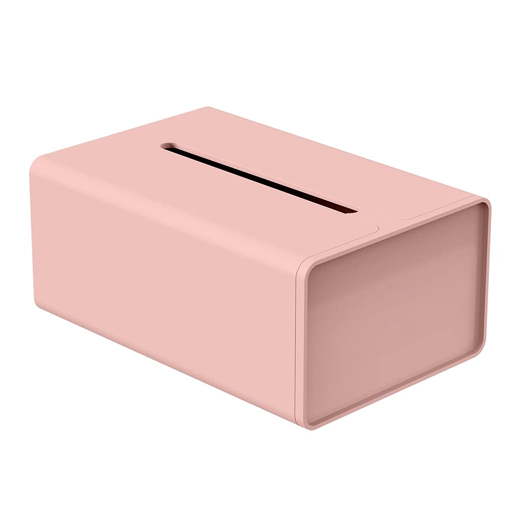 Pudełko na Chusteczki Nawilżane, Skrzynka do tkanki Pokrywa Uchwyt Tkanki Dozownik Serwetki z zawieszeniem, dla Restauracji Office Home Sypialni i Salonu(Pink)