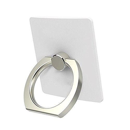 Lyuboov Agarre con los Dedos Soporte para teléfono Soporte Móvil es un Anillo de Metal Giratorio (White)