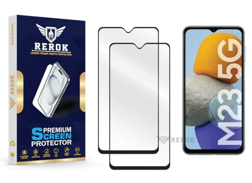Image of Gorilla Tempered Glass Screen Protector Compatible with Samsung Galaxy M23 [Pack of 2] | Edge-to-Edge, Bubble-Free, Case Friendly, Easy Installation Kit
