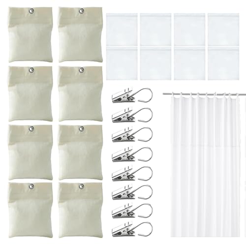 Pesos de bandera para, pesos de cortinas cenadores, 8 bolsas ponderadas para el fondo de las tiendas de pérgolas - Accesorios para hotel en casa, clip de soporte para exterior e interior