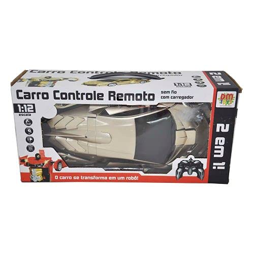 Carro Controle Remoto Sem Fio Com Luz Escala 1:12 Recarregavel, DM Toys