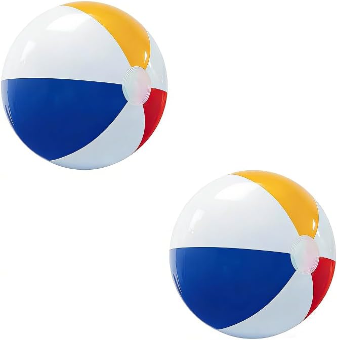 Beach Balls - 13 Inch (Ø 20") Beach Balls 2 Pack Inflatable Rainbow Pool Toys for Party Supplies Beach Toys for Summer Parties & Decorations（36 Months+）