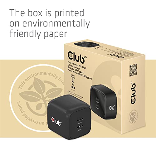 Cargador GaN USB C de 45W compatible con Power Delivery 3.0 7
