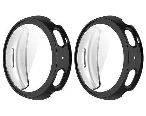 SHEAWA for Amazfit Active Max 48mm �P�[�X �J�o�[ 2�Z�b�g �ی�P�[�X TPU �\�t�g�J�o�[ �Ռ��z�� ��ʕی� �d�C���b�L �A�N�Z�T���[ (�u���b�N)