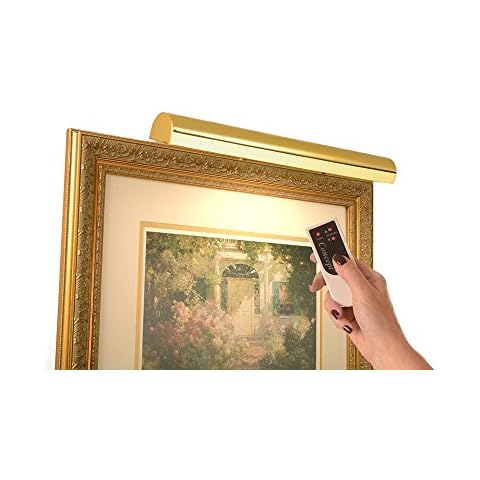 Concept Lighting 301L Concept Polished Brass 18 in. Cordless LED Remote Control Picture Light Cover