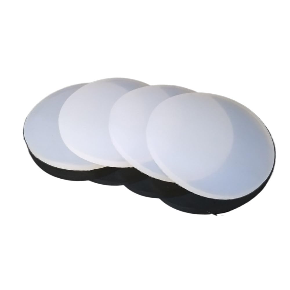 5pcs/10pcs White Round Silicone Rubber Sheet Seal Gaskets Pad Diameter 30/40/50/60/70/80/90/100mm Thick 1/2/3mm(50mm x 1mm,5pcs)