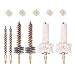 NIDAYE 6 Pack Bronze Bore Brush/Chamber Brush/Chamber Mop/Star Chamber Cleaning Pads