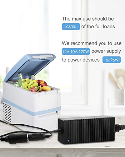 Image of ALITOVE AC to DC Converter 110V ~ 240V to 12V 10A 120W Power Supply Adapter Car Cigarette Lighter Socket AC /DC Transformer for Car Vacuum Cleaner, Car Refrigerator and Other Car Devices