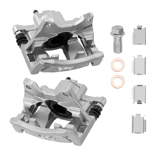 Image of BDFHYK 2pcs Rear Disc Brake Caliper Assembly with Bracket Compatible with Dodge Nitro 2007-2011 3.7L V6 /4.0L V6, Compatible with Jeep Liberty 2008-2012 3.7L V6,Compatible with Jeep Wrangler 2007-2017