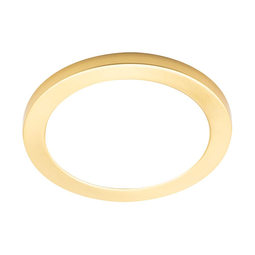 Litecraft Satin Brass, White Darly Flush Ceiling Or Wall Light Integrated Led - (18 Watt, Satin Brass)