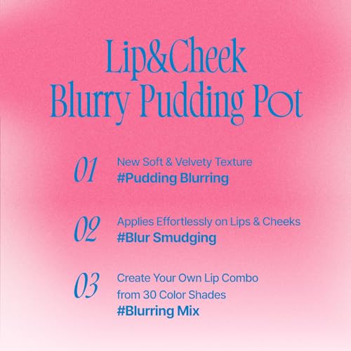 LipCheek-Blurry-Pudding-Pot-Reddish-Moment-Ambitious-Makeup-Blush-Buildable-Lightweight-Multi-Use-Soft-Matte-Finish-5g