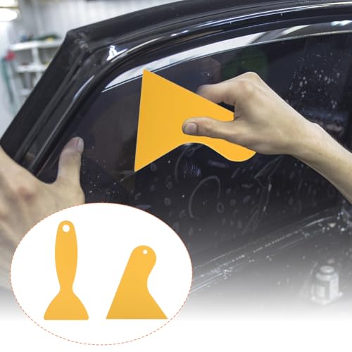 4 Stück Andrückrolle, Robust und Einfach zu Bedienen, Andrückwalze für Bodenbeläge, mit 2 Schaber, Tapetenroller Andrückrolle, für Fügen, Schweißen oder Reparieren (Schwarz)