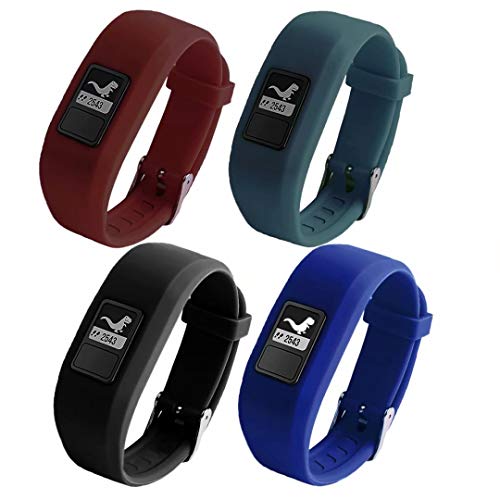 T-BLUER Compatible with Garmin Vivofit 3/JR Case Bands, Silicone Colorful Wristband Strap Replacement for Garmin Vivofit 3/Vivofit JR Watch Band,No Tracker Included