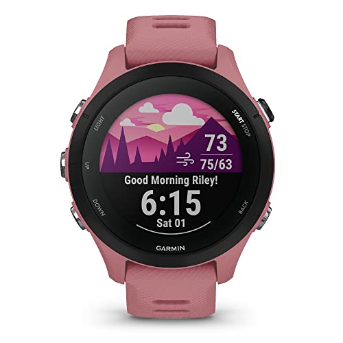 Image of Garmin Forerunner 255S, Smaller GPS Running Smartwatch, Advanced Insights, Long-Lasting Battery, Light Pink
