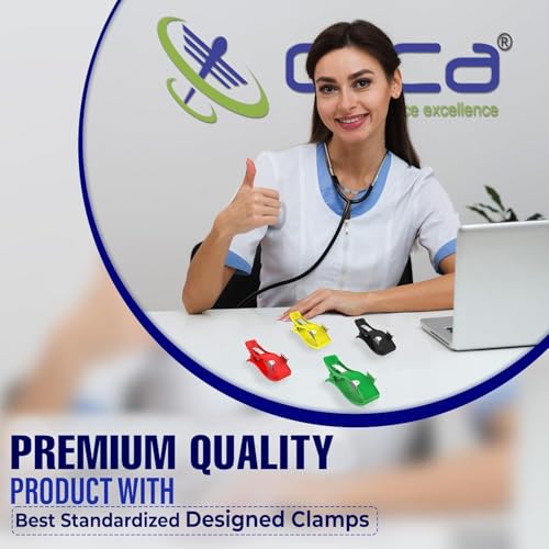 Image of OTICA ECG, EKG Clamp Electrode Premium Quality Universal Limb Electrodes for Adults Set of 4 Suitable for All Types of ECG Machines