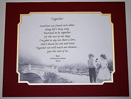 Names To Remember Personalized Together Poem Gift The Perfect Valentine's Day Gift for HIM or HER