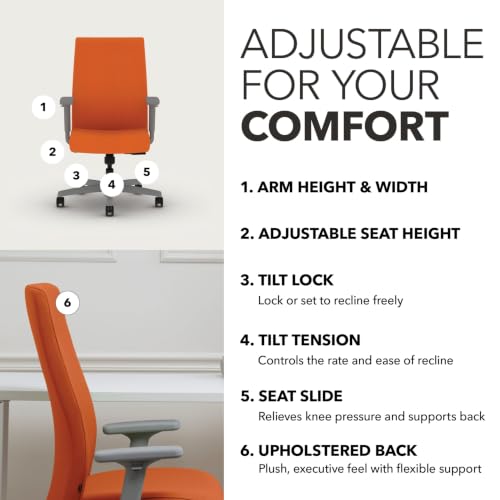 Image of HON Ignition 2.0 Ergonomic Office Chair, Lumbar Support, Apricot