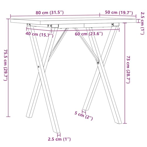Table à manger avec structure en X : la solution gain de place pour vos repas dans les petits espaces