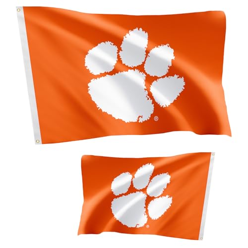 Desert Cactus Clemson University Flag Double Sided Tigers Banners 100% Polyester Indoor Outdoor 3x5 feet Flags (Double Sided - Flag A)
