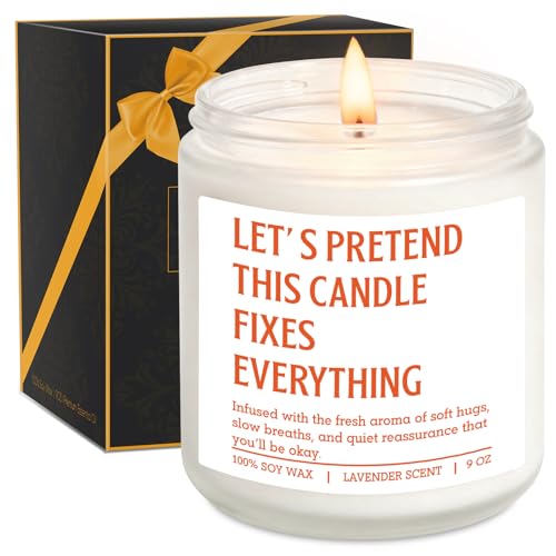 Miracu Scented Candles, Stress Relief Gifts for Women Men, Funny Relaxation, Emotional Support, Comfort, Destress, Anxiety, Relaxing Ideas, Birthday, Mothers Day, Self Care Gifts for Friend Coworker