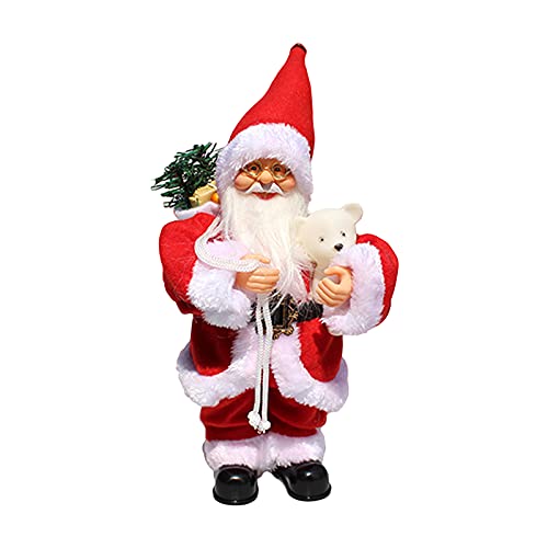 KKcare Boneca musical de Papai Noel elétrica Brinquedos para dançar e cantar no Natal Mesa de Natal