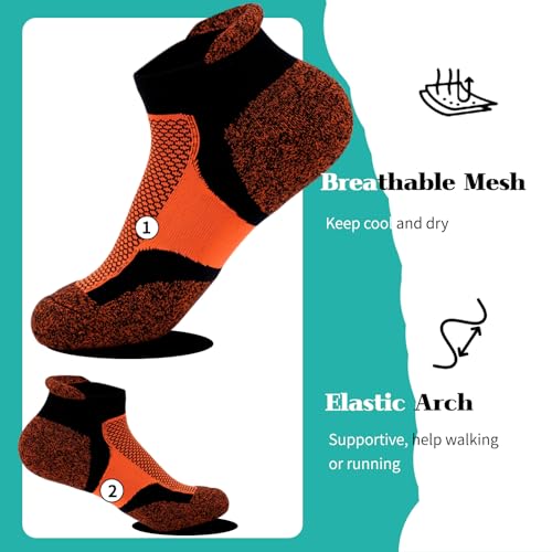 Kodal Copper Infused Ankle Socks Cushioned Athletic Low Cut Super Comfy Breathable Odor Free Socks with Tab3