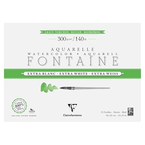 Papel acuarela Clairefontaine Fontaine para pintar paisajes al aire libre en formato 26x36 cm
