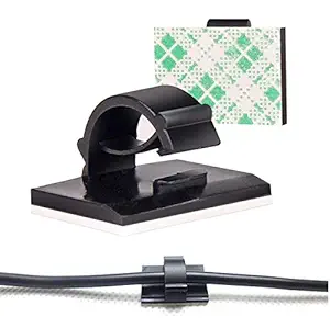 BHOOLU&GOOLU Adhesive Cable Organizer Holder Clips for Car, USB Port, Desktop (48 Clips/Bag)