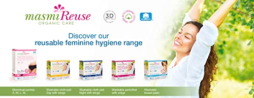 Masmi Compresa de Tela Lavable Noche con Alas