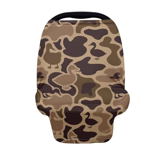 Image of Car Seat Cover Baby, Duck Camo Soft Carseat Covers Stretchy Breathable Infant Car Seat Canopy Covers for Newborn Girls Boys Newborn Essentials