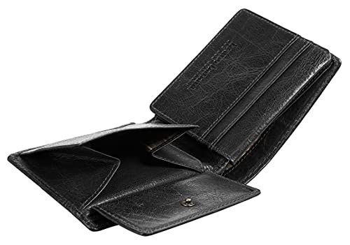 Portefeuille format paysage en cuir véritable de qualité supérieure Homme