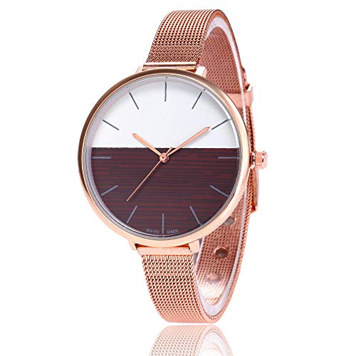 Preisvergleich Produktbild Beobachten Damenuhr Einfache Waage Ultradünne Quarz Damenuhr-Braun Plus Weiß