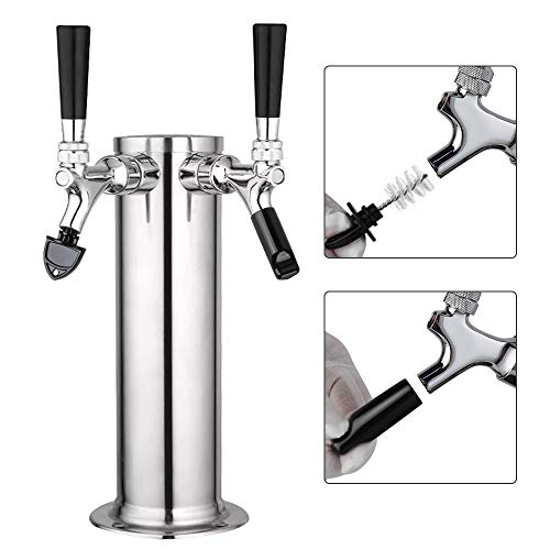 Beer Faucet Cap & Plug Ferroday 10 Pieces Faucet Cap & Plug Brush Draft Beer Rubber Tap Soother Sanitary Covers Beer Faucet Brush Plugs Beer Faucet Tap Cleaning Plug - 5+5 Black #TOP4