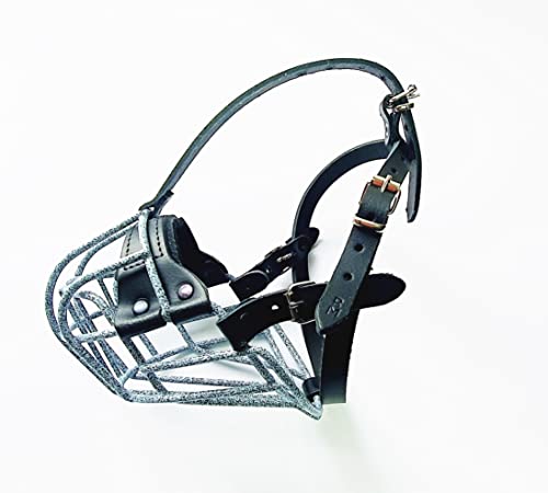 L&J Pets Uk Museruola in metallo per bulldog francese, museruola per francesi, museruola in metallo resistente