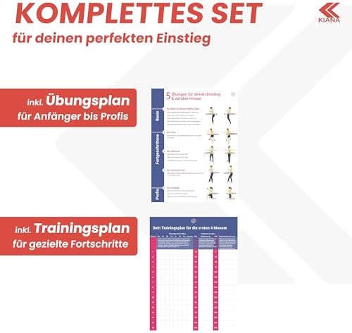 8. Bild von KIANA SPORTS® Hula Hoop Reifen Erwachsene inkl. Tasche und Übungsplan [1,2 kg] - Stabiler Hoola Hoop aus Deutscher Entwicklung - Hullahub Reifen zum Abnehmen - Gymnastikreifen mit Wellen