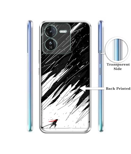 Image of Geometric Strom Design Printed Silicon Soft TPU Back Case Cover for iQOO Z9 5G