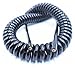 Electrical wire Spring Telescopic Spiral Cable Spring Spiral Cable 3 Core Spring Wire, Spiral Electric Cable, Black Power Cord Extensible Wire, 0.5 Square 2.5 m 5 m 7.5 m,(3 Core 14awg,Line length 5m)