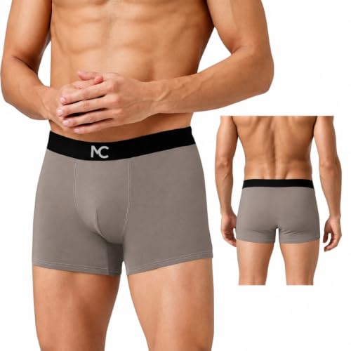 Image of MC Men's Premium Microfiber Boxer Briefs | Ultra Soft Stretch Trunks | Breathable Moisture-Wicking Innerwear | Comfort Fit | Anti-Chafing | Solid Colors | Multipack Available