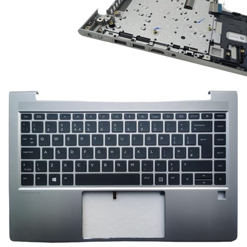 HP ProBook 14 445 G8 440 G8用バックライト付きUS/UK/スペイン語/ラテン語キーボード(パームレスト上部カバーケース/タッチパッド付き)(UK Cover NO SD)