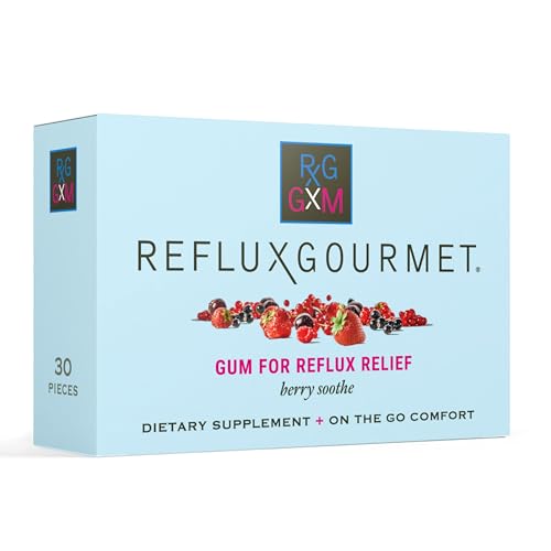Reflux Gourmet Berry Soothe Gum Alginate Therapy Sodium Bicarbonate Gum