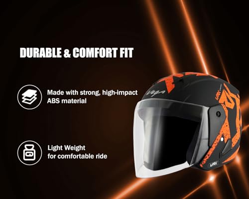 Image of Vega Lark Victor Black Orange Helmet-L