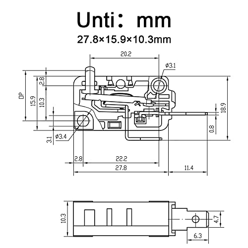 Yoiilnz Kw3A Microwave Oven Door Switch 16A 125/250V Door Interloc(Normally Open & Normally Close) (2 Normally Open And 1 Normally Close) #TOP1