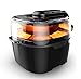 Produktbild ZZHMW Heißluft-Fritteuse, Frittieren ohne Fett und Backofen mit Umluft, 1350 Watt, Hochwertiger Hochborosilikatglas/PC, 10 Liters.
