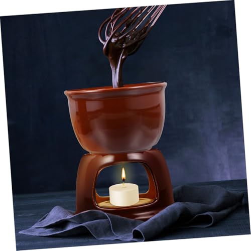 Set de 2 tazas de cerámica para fondue de queso y chocolate miniatura 4