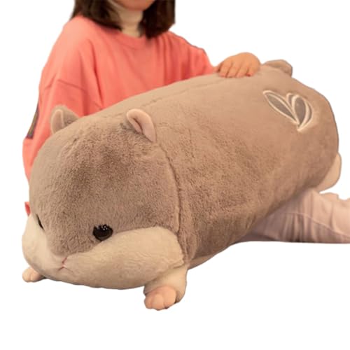 tonntyann ハムスター ぬいぐるみ イヌ縫い包み 動物 特大 抱き枕 ハムスターおもちゃ 大きい 癒し 添い寝枕 横向き寝 洗える ふわふわな 可愛い 抱き枕 子供 赤ちゃん 女の子 男の子昼寝 クッション おもしろグッズ 店飾り お誕生日 プレゼ