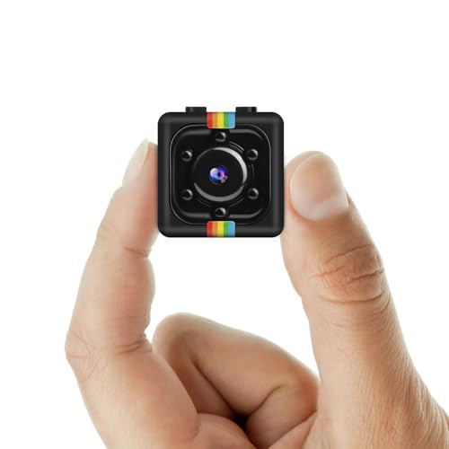 Bextgoo Mini Kamera Überwachungskamera Ohne WLAN 1080P Kleine Kamera mit 32GB Speicherkarte Nachtsicht 140Weitwinkel 360 Drehbare Halterung für Innen und Außenbereich
