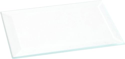 Plymor Vidrio biselado transparente rectangular de 0.118 in, 2 x 3 pulgadas (paquete de 3)